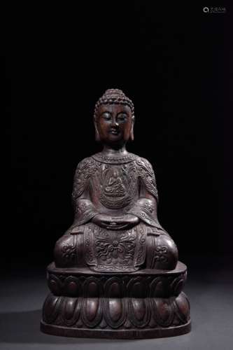 Chinese Wood Carved Buddha