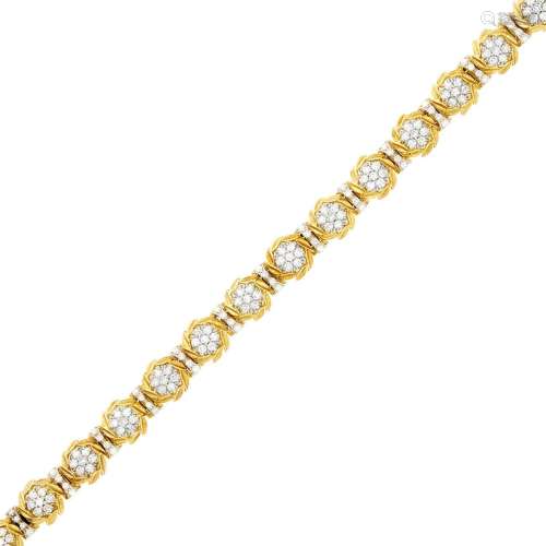 Two-Color Gold and Diamond Bracelet