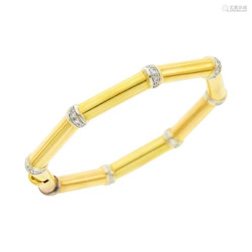 Tiffany & Co. Two-Color Gold and Diamond Bangle Bracelet