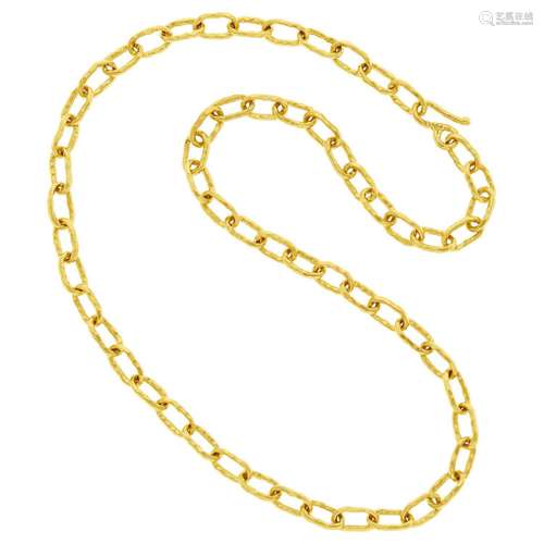 Jean Mahie High Karat Gold Chain Necklace