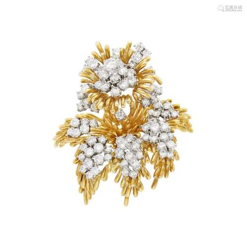 Kurt Wayne Gold, Platinum and Diamond Brooch