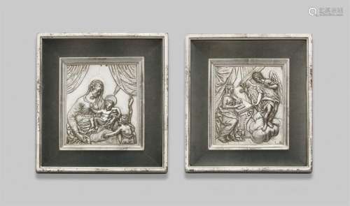 A pair of Augsburg silver reliefs