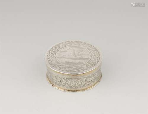 An Augsburg silver gilt box and cover