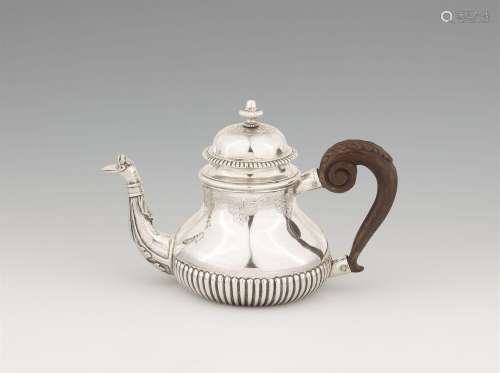 An Augsburg silver teapot