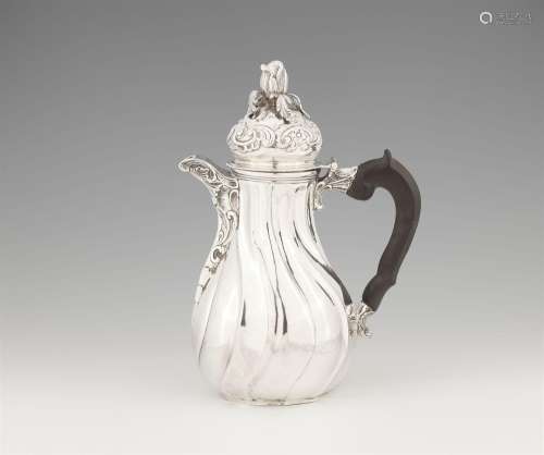 A Hamburg Rococo silver coffee pot