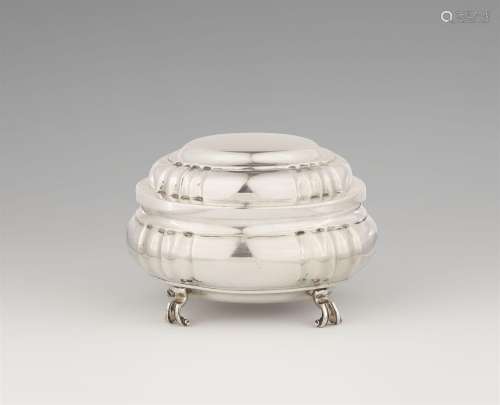 A rare Herford silver sugar box