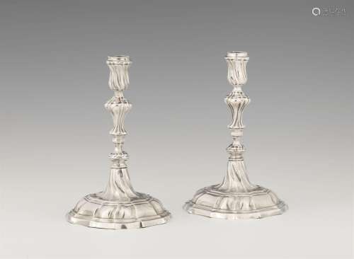 A pair of Kempen silver candlesticks