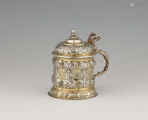 A small Nuremberg silver gilt tankard