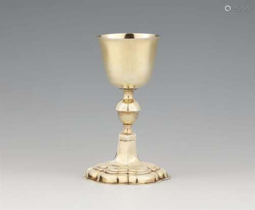 A Nuremberg silver gilt travel goblet