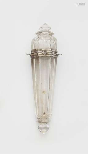 A silver-mounted rock crystal necessaire
