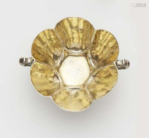 A miniature silver gilt brandy bowl
