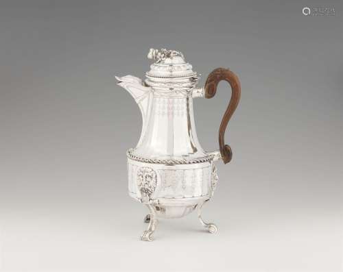 A large Kortrijk silver coffee pot