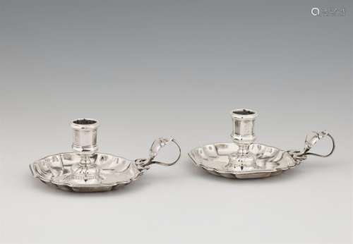 A pair of Stockholm silver chambersticks