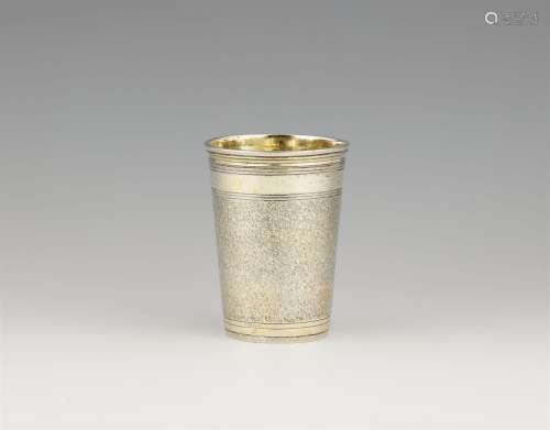 A silver gilt snakeskin beaker