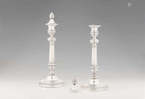 A pair of Comté de Nice silver candlesticks