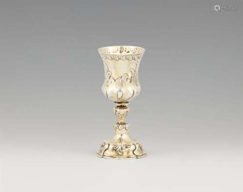 A fine Rococo silver gilt goblet