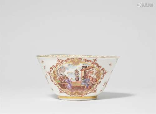 A rare Meissen porcelain slop bowl with early Hoeroldt Chino...