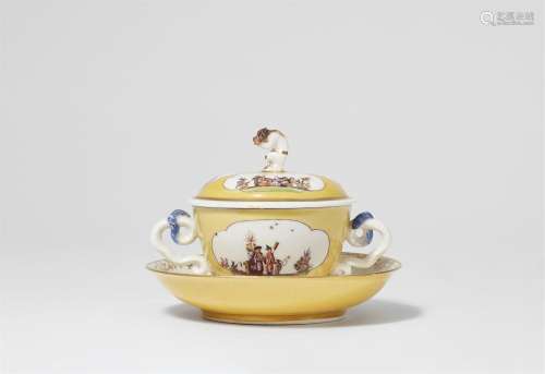 An early Meissen porcelain tureen with Chinoiserie decor and...
