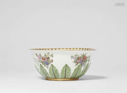 A Meissen porcelain slop bowl with floral decor