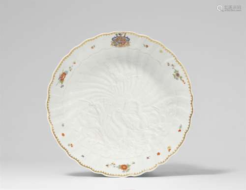 A rare Meissen porcelain dish from the Swan Service