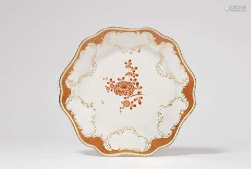 A Meissen porcelain platter from the service with iron red m...