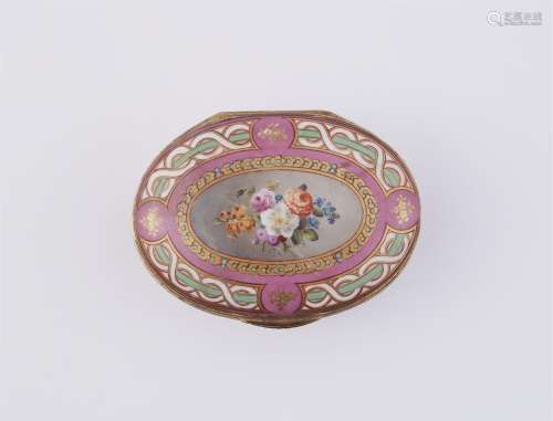A Vienna porcelain snuff box with an allegory of summer