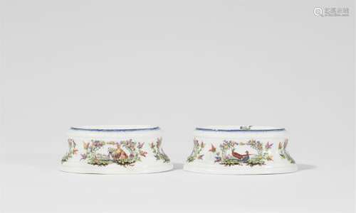 A pair of Meissen porcelain salts from a service for Count F...