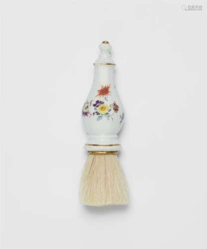 A Meissen porcelain brush handle