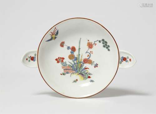 A Meissen porcelain saucer with Hôô bird, chrysanthemum and ...