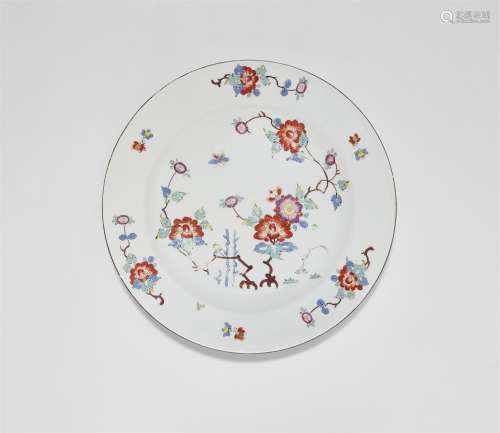 A Meissen porcelain plate with rare Kakiemon decor