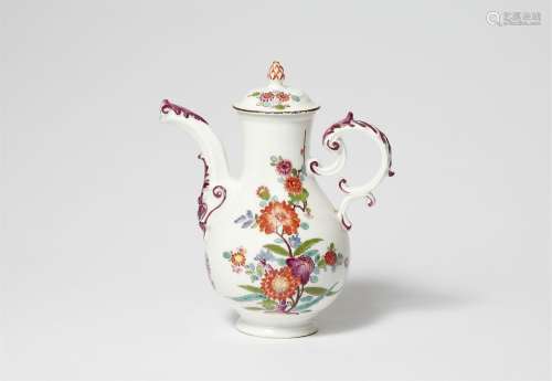 A Meissen porcelain cup and saucer with "indianische bl...