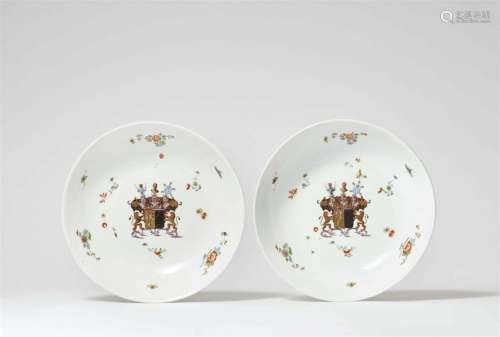 Two rare Meissen porcelain bowls from the dinner service mad...