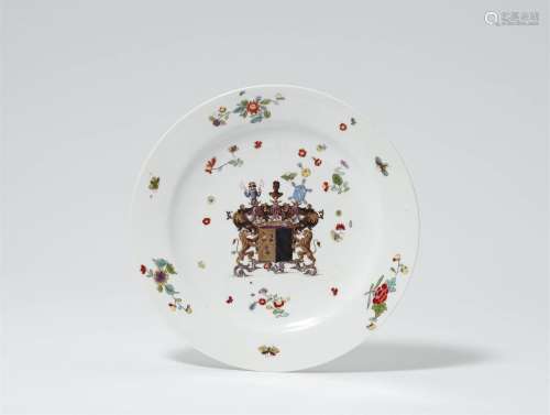 A Meissen porcelain plate from a dinner service for Count vo...