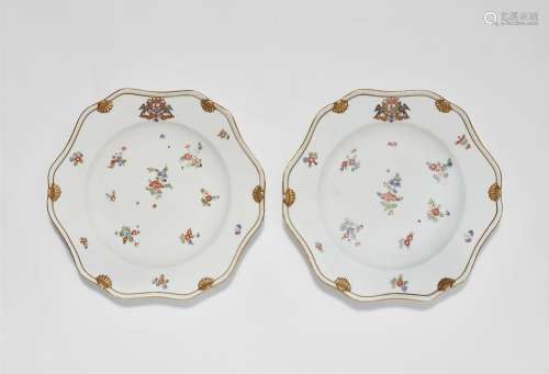 A pair of Meissen porcelain plates from the dinner service f...