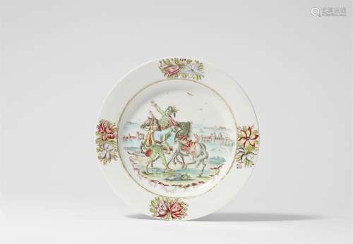 A porcelain plate with Hussars