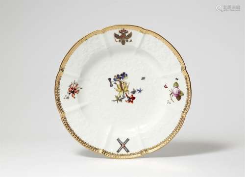 A Meissen porcelain plate from the St. Andrew`s service made...