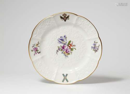 A Meissen porcelain plate from a later order for the St. And...