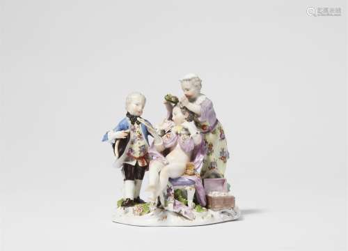 A Meissen porcelain group "The Engagement"