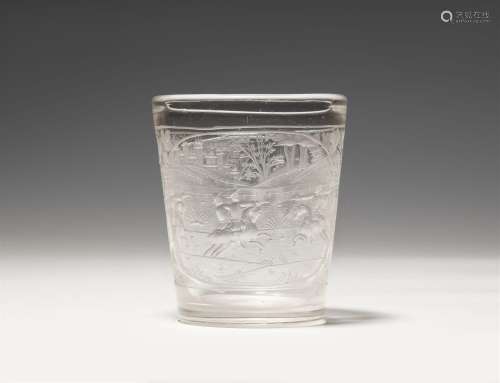 A Bohemian glass beaker