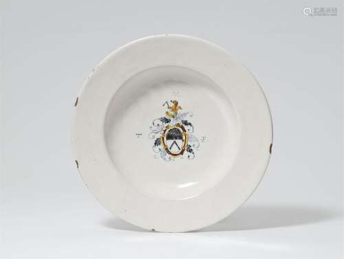 An Italian majolica platter with the coat-of-arms of Tiziano...