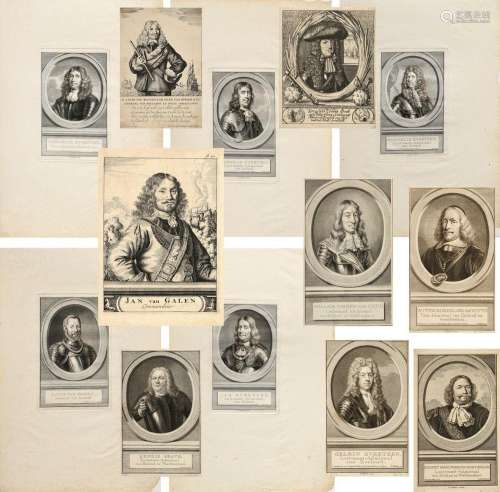 13 Diverse Kupferstich Portraits „Hol