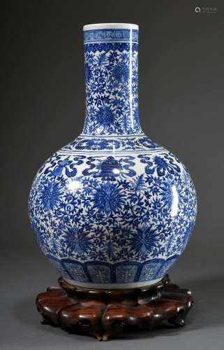Sehr große Tianqiuping Vase mit röhrenförmigem Hals über Kug...
