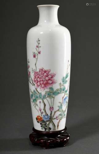 Meiping Vase mit zarter Famille Rose Malerei „Päonie, Kirsch...