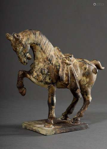 Museumskopie "Tang Pferd", Eisen mit Antikpatina, ...