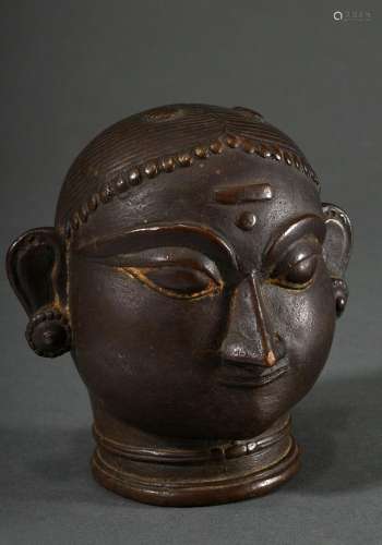 Bronze Lingam Abdeckung "Parvati oder Gauri Kopf" ...