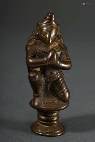 Bronze Figur "Garuda", Indien, 18./19.Jh., H. 8,2c...