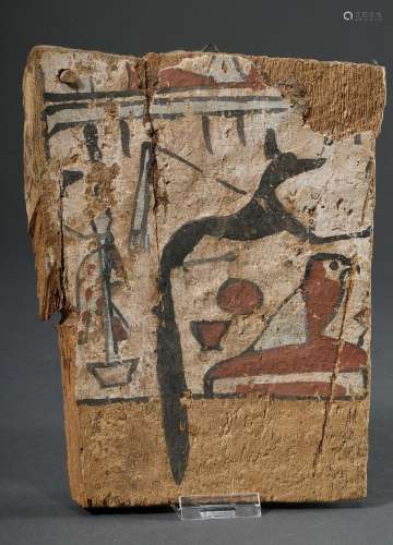 Sarkophag Fragment mit Hieroglyphen für "Anubis" u...