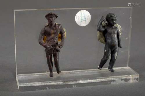 2 Diverse antike Bronzen "Merkur mit Petasos" (Kai...