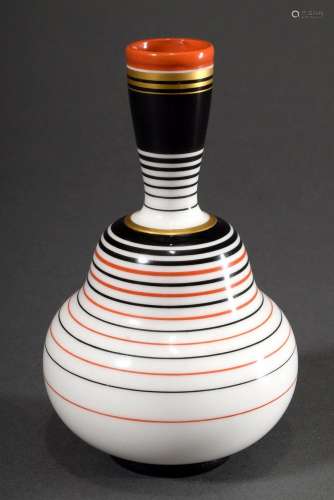 Seltene KPM "Bauhaus" Vase mit birnförmigem Korpus...