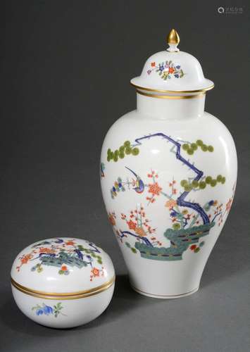 2 Diverse Teile Meissen mit polychromem Kakiemon Dekor "...